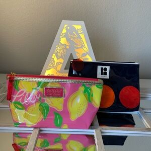 🔥Bundle: Lilly Pulitzer x Estée Lauder and Lisa Perry cosmetic bags NWOT